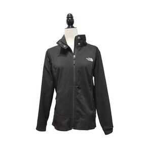 The North Face Womens Apex Bionic Softshell Jacket Black Full Zip Quilted Large